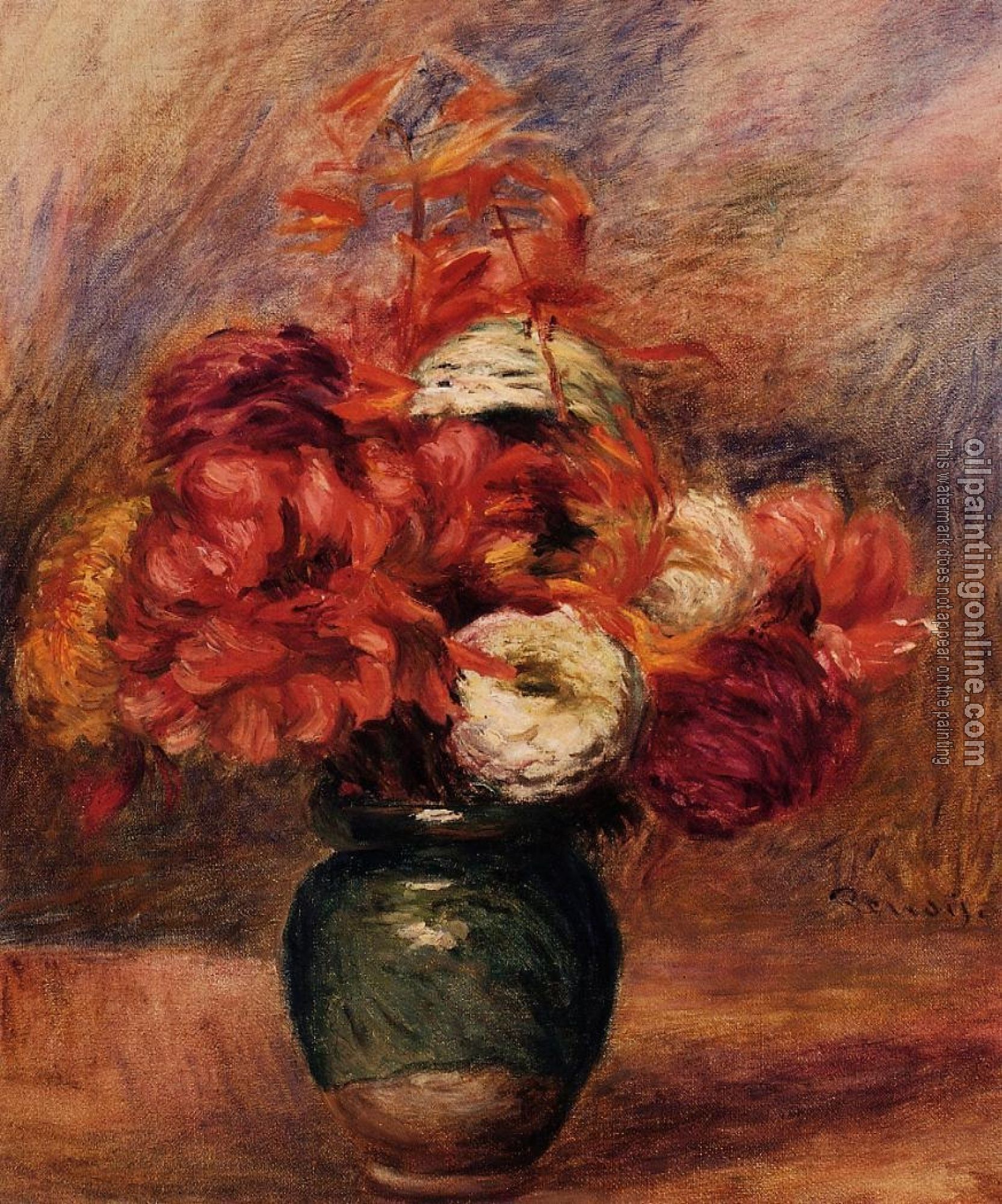 Renoir, Pierre Auguste - Dahlias and Asters